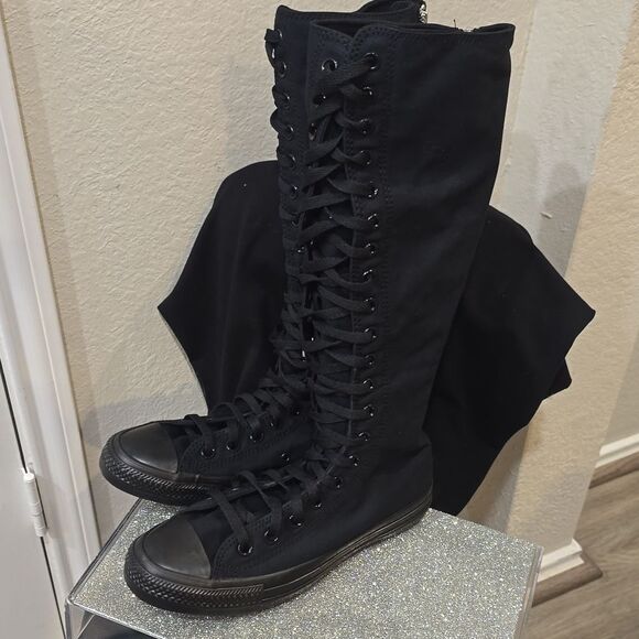 Converse Chuck Taylor All Star XXHi Lace-Up Sneakers- Black - Picture 11 of 14